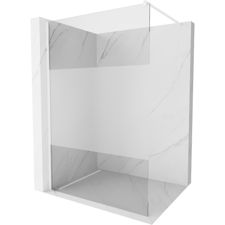 Mexen Kioto douchewand Walk-in 90 x 200 cm, transparant/matglas 8 mm, wit - 800-090-101-20-35
