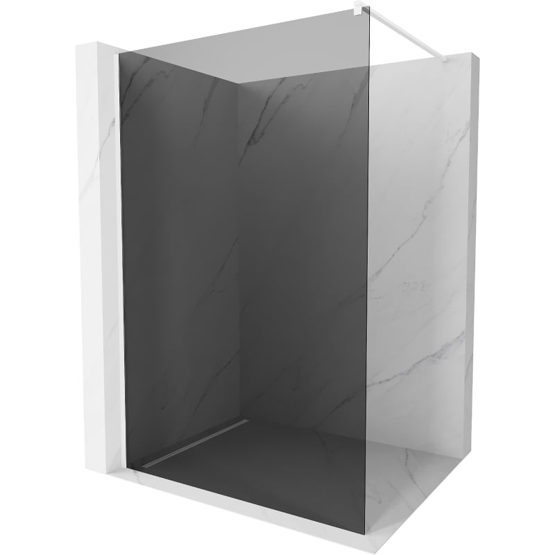 Mexen Kioto dušisein Walk-in 110 x 200 cm, grafiit 8 mm, valge - 800-110-101-20-40