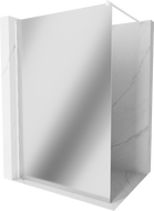 Mexen Kioto Walk-in Shower Screen 80 x 200 cm, Mirror 8 mm, White - 800-080-101-20-50