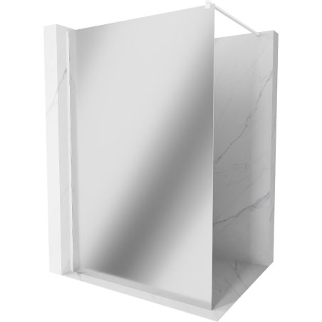Mexen Kioto mampara de ducha Walk-in 120 x 200 cm, espejo 8 mm, blanca - 800-120-101-20-50