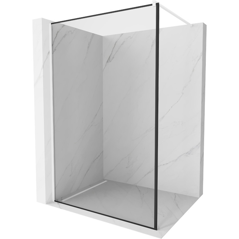 Mexen Kioto dušisein Walk-in 80 x 200 cm, must raam 8 mm, valge - 800-080-101-20-70