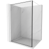 Mexen Kioto Walk-in Shower Wall 110 x 200 cm, black frame 8 mm, white - 800-110-101-20-70