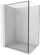 Mexen Kioto zidni tuš Walk-in 120 x 200 cm, crni okvir 8 mm, bijela - 800-120-101-20-70