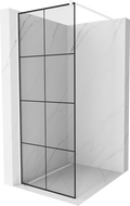 Mexen Kioto Walk-in tuš zid 70 x 200 cm, crna rešetka 8 mm, bijela - 800-070-101-20-77