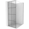Mexen Kioto douchewand Walk-in 90 x 200 cm, zwart raster 8 mm, wit - 800-090-101-20-77