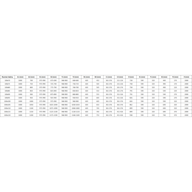 Mexen Mist Duo Hinged Shower Cabin 100 x 90 cm, Transparent, Chrome - 8A4-100-090-01-00