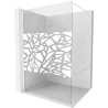 Mexen Kioto mampara de ducha Walk-in 80 x 200 cm, patrón blanco 8 mm, blanco - 800-080-101-20-85