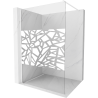 Mexen Kioto parete doccia Walk-in 80 x 200 cm, motivo bianco 8 mm, bianca - 800-080-101-20-85