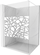 Mexen Kioto ścianka prysznicowa Walk-in 120 x 200 cm, biały wzór 8 mm, biała - 800-120-101-20-85