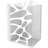 Mexen Kioto paroi de douche Walk-in 70 x 200 cm, vague blanche 8 mm, blanche - 800-070-101-20-97