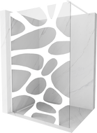 Mexen Kioto schermo doccia Walk-in 80 x 200 cm, onda bianca 8 mm, bianca - 800-080-101-20-97
