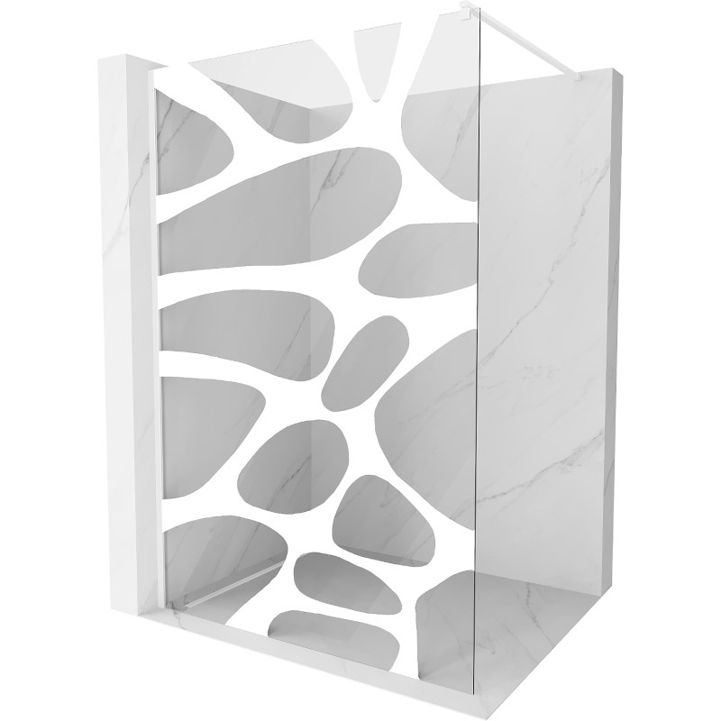 Mexen Kioto dušisein Walk-in 90 x 200 cm, valge laine 8 mm, valge - 800-090-101-20-97