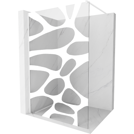 Mexen Kioto dušisein Walk-in 100 x 200 cm, valge laine 8 mm, valge - 800-100-101-20-97