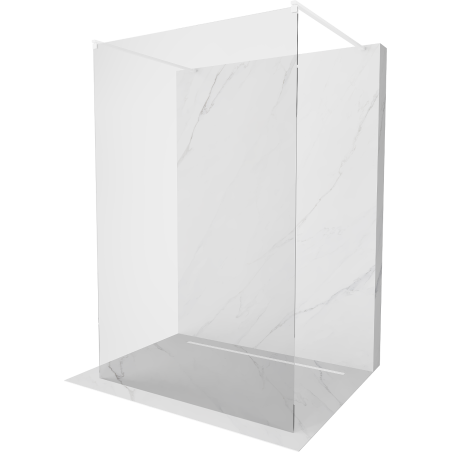 Mexen Kioto ścianka prysznicowa wolnostojąca 120 x 200 cm, transparent 8 mm, biała - 800-120-002-20-00