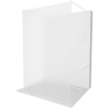 Mexen Kioto freestanding shower wall 100 x 200 cm, frost 8 mm, white - 800-100-002-20-30