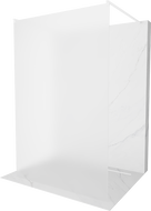 Mexen Kioto pared de ducha independiente 110 x 200 cm, escarcha 8 mm, blanca - 800-110-002-20-30