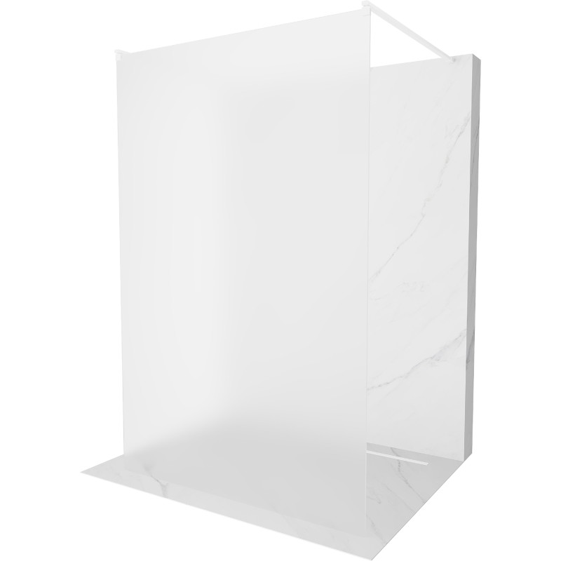 Mexen Kioto ścianka prysznicowa wolnostojąca 120 x 200 cm, szron 8 mm, biała - 800-120-002-20-30