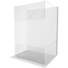 Mexen Kioto vrijstaande douchewand 120 x 200 cm, transparant/matglas 8 mm, wit - 800-120-002-20-35