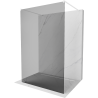 Mexen Kioto 120 x 200 cm Freestanding Shower Wall, Graphite 8 mm, White - 800-120-002-20-40