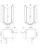 Mexen Mist Duo swing shower enclosure 100 x 70 cm, transparent, brushed gold - 8A4-100-070-55-00