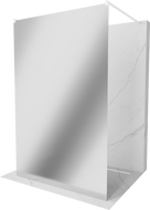 Mexen Kioto fristående duschvägg 110 x 200 cm, spegel 8 mm, vit - 800-110-002-20-50