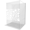 Mexen Kioto parete doccia freestanding 100 x 200 cm, motivo bianco 8 mm, bianco - 800-100-002-20-85