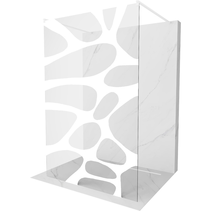 Mexen Kioto freestanding dušisein 110 x 200 cm, valge laine 8 mm, valge - 800-110-002-20-97