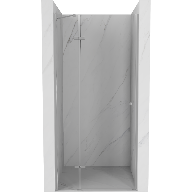 Mexen Roma 80 cm svängbara duschdörrar, transparent, krom - 854-080-000-01-00