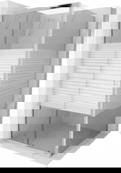 Mexen Apia cabina doccia scorrevole 90 x 90 cm, fasce bianche, cromata - 840-090-090-01-20