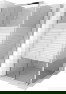 Mexen Apia schuifbare douchecabine 100 x 100 cm, witte strepen, chroom - 840-100-100-01-20