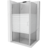 Mexen Apia kabina prysznicowa rozsuwana 125 x 80 cm, pasy, chrom - 840-125-080-01-20