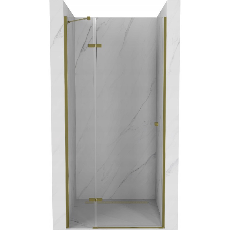 Mexen Roma drzwi prysznicowe uchylne 80 cm, transparent, złote - 854-080-000-50-00