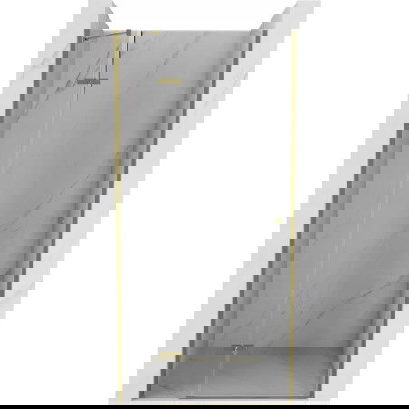 Mexen Roma svängbara duschdörrar 80 cm, transparenta, guldfärgade - 854-080-000-50-00