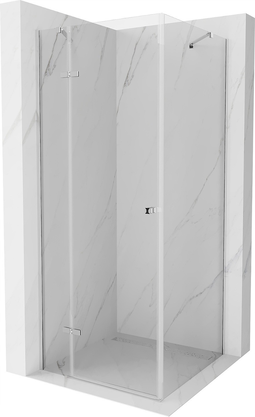 Mexen Roma kabina prysznicowa uchylna 110 x 110 cm, transparent, chrom - 854-110-110-01-00