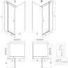 Mexen Mist T Duschkabine mit Drehöffnung 90 x 90 cm, transparent, gebürstetes Kupfer - 8A4T-090-090-65-00
