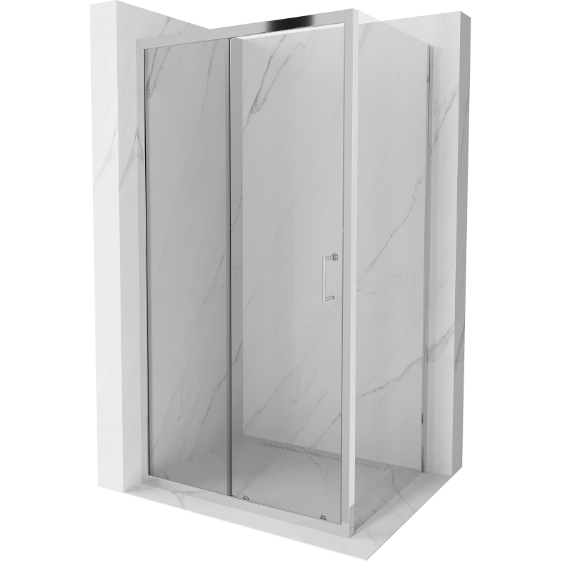 Mexen Apia schuifbare douchecabine 100 x 70 cm, transparant, chroom - 840-100-070-01-00