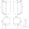 Mexen Mist H T Duschkabine Schwenktür links 120 x 80 cm, transparent, gebürstetes Kupfer - 8A5T-120-080-65-00-L
