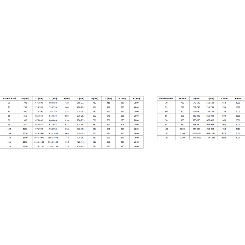 Mexen Mist-H T douchecabine scharnierend links 115 x 95 cm, transparant, zwart - 8A5T-115-095-70-00-L