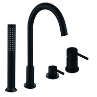Mexen Alma Badewannenarmatur, schwarz - 75032-70