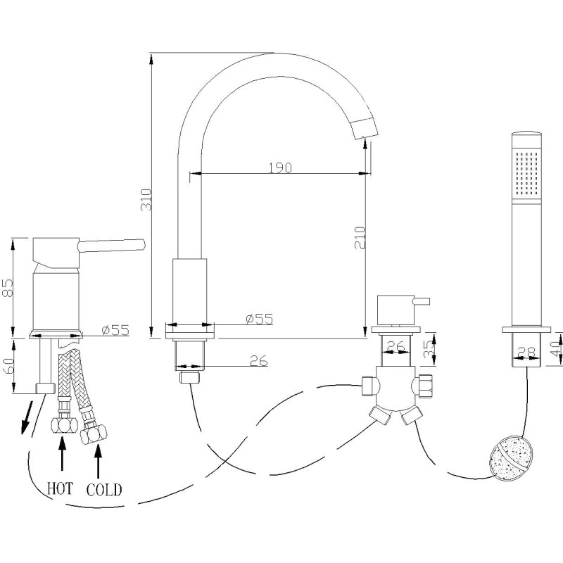 Mexen Alma vannisegisti, must - 75032-70