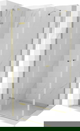 Mexen Roma draaibare douchecabine 70 x 70 cm, transparant, goud - 854-070-070-50-00