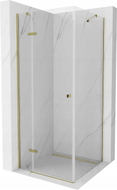 Mexen Roma hinged shower cabin 90 x 90 cm, transparent, gold - 854-090-090-50-00