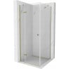 Mexen Roma hinged shower enclosure 100 x 100 cm, transparent, gold - 854-100-100--50-00