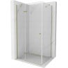 Mexen Roma hinged shower enclosure 80 x 90 cm, transparent, gold - 854-080-090-50-00