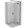 Mexen Mist H T Duschkabine schwenkbar rechts 80 x 80 cm, transparent, schwarz - 8A5T-080-080-70-00-P