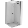 Mexen Mist-H T hinged dušinurk, parem külg 80 x 80 cm, läbipaistev, must - 8A5T-080-080-70-00-P