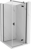 Mexen Mist-H T desna sklopiva tuš kabina 120 x 120 cm, prozirna, crna - 8A5T-120-120-70-00-P