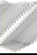 Mexen Roma cabine de douche pivotante 90 x 70 cm, transparent, dorée - 854-090-070-50-00