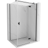 Mexen Mist H T cabine de douche pivotante droite 110 x 95 cm, transparent, noire - 8A5T-110-095-70-00-P
