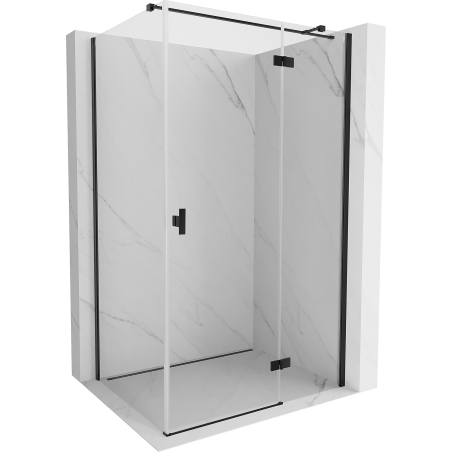 Mexen Mist H T Duschkabine rechts 90 x 100 cm, transparent, schwarz - 8A5T-090-100-70-00-P